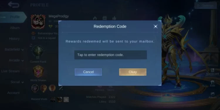 Mobile Legends Bang Bang Exchange Code