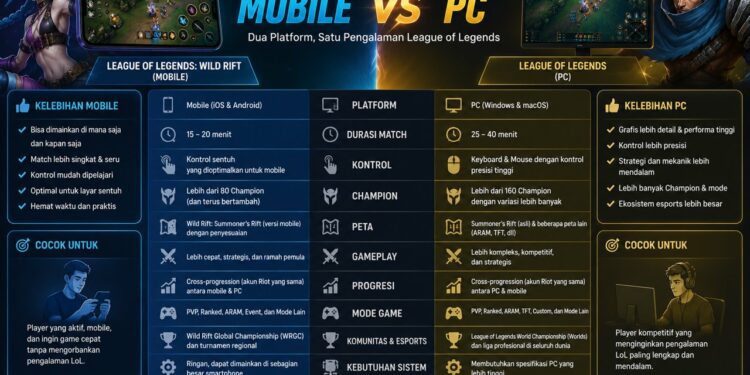 League Of Legends Mobile Vs PC