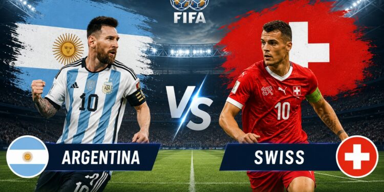 Pertandingan Argentina vs Swiss