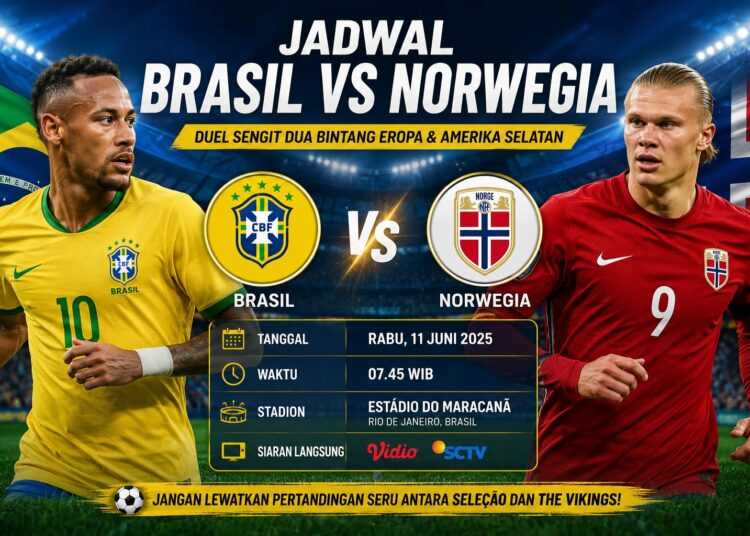 Jadwal Brasil vs Norwegia