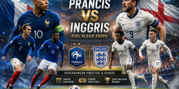 Pertandingan Prancis vs Inggris