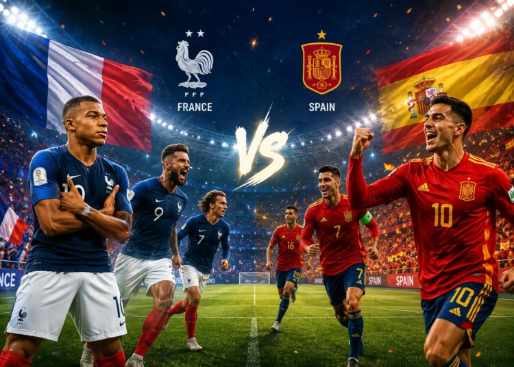 Pertandingan Prancis vs Spanyol