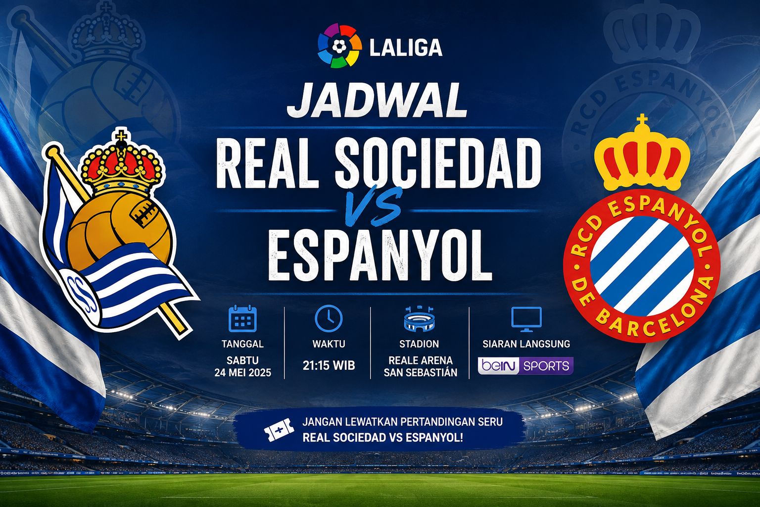 Jadwal Sociedad vs Espanyol