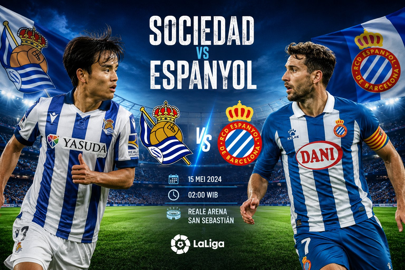 Pertandingan Sociedad vs Espanyol