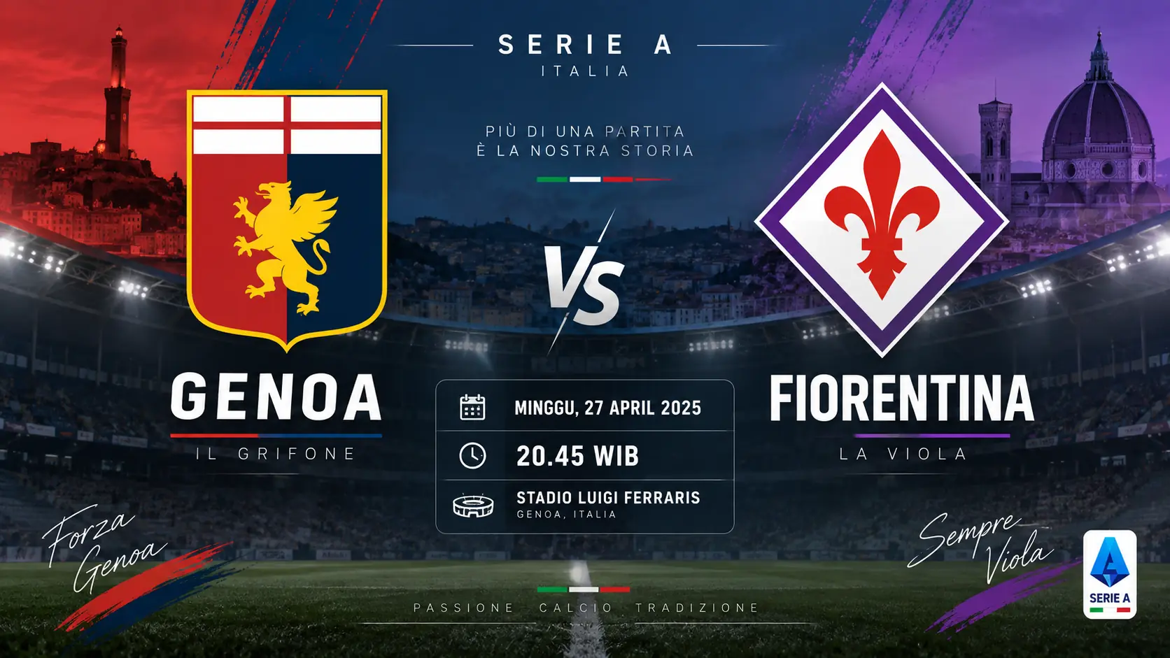 Jadwal Genoa vs Fiorentina