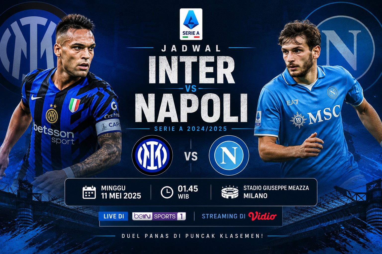Jadwal Inter vs Napoli