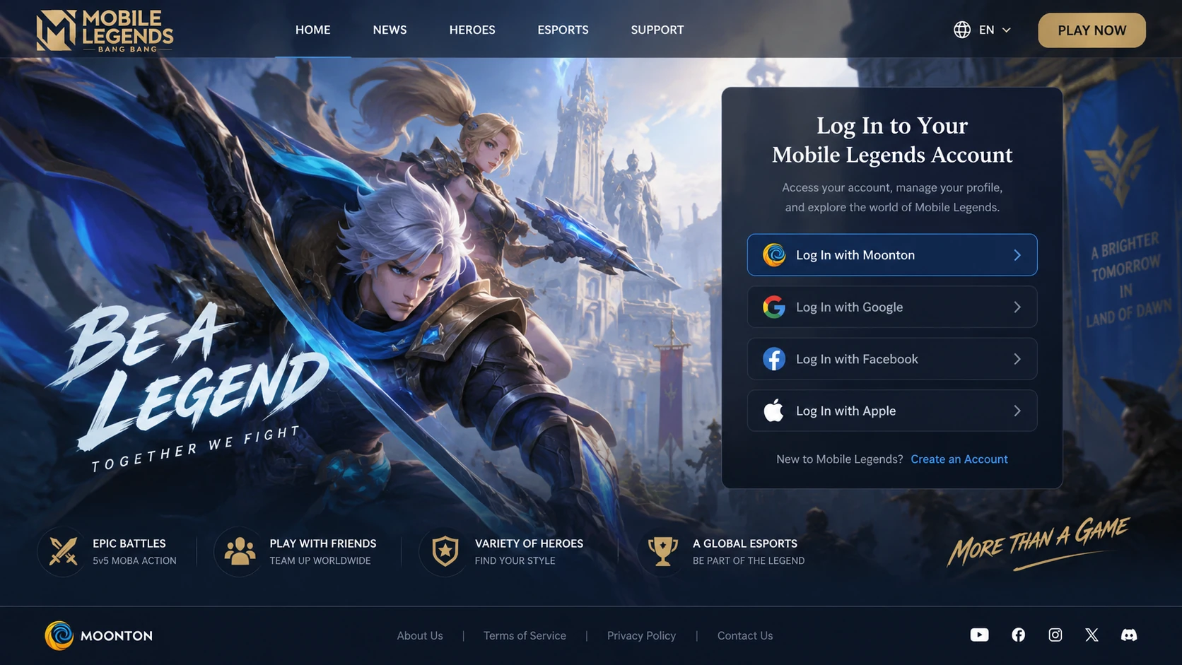Mobile Legends Login Web